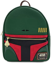 LOUNGEFLY Star Wars Boba Fett Faux Leather Mini Backpack