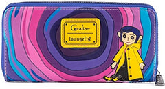 LOUNGEFLY Laika Coraline Raincoat Cosplay Ziparound Purse