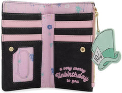 LOUNGEFLY Disney Alice In Wonderland A Very Merry Unbirthday To You Wallet
