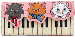 LOUNGEFLY Disney Aristocats Piano Kitties Faux Leather Wallet