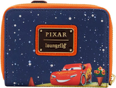 LOUNGEFLY Disney Pixar Moments Cozy Cone Zip Around Wallet Cars One Size