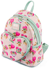 LOUNGEFLY Mandalorian Grogu Valentines Mini Backpack