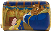 LOUNGEFLY Beauty and the Beast Belle Princess Scenes Zip Around Wallet