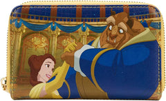 LOUNGEFLY Beauty and the Beast Belle Princess Scenes Zip Around Wallet