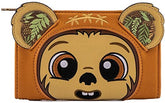 LOUNGEFLY Star Wars Wicket Ewok Cosplay Faux Leather Wallet