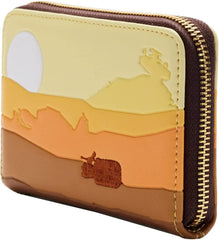 LOUNGEFLY Star Wars Lands Jakku Zip Around Wallet Star Wars One Size