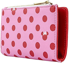 Loungefly Disney Minnie Mouse Pink Polka Dot Pattern Faux Wallet