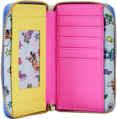 LOUNGEFLY Disney Mousercise Zip Around Wallet