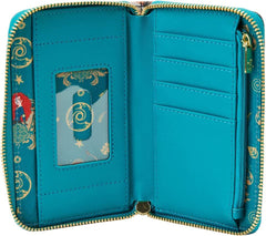 LOUNGEFLY Disney Brave Merida Princess Scenes Zip Around Wallet