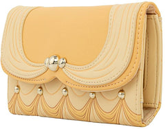 LOUNGEFLY Disney Beauty and The Beast 30th Anniversary Belle Cosplay Flap Wallet