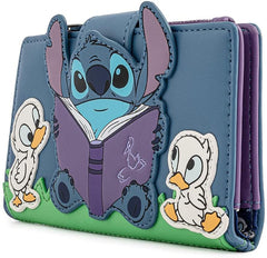 LOUNGEFLY Disney Lilo and Stitch Story Time Duckies Flap Wallet