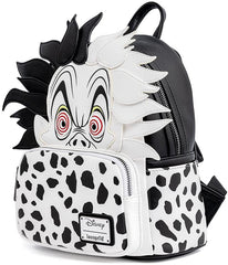 LOUNGEFLY Disney Villains Cruella De Vil Spots Cosplay Womens Double Strap Shoulder Bag Purse