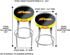 ARCADE1UP Stool Adjustable Height 21.5 inches to 29.5 inches (Defender)