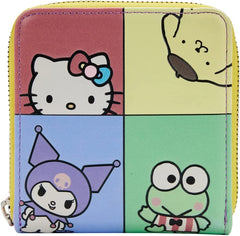 LOUNGEFLY Hello Kitty and Friends Color Block Zip Around Wallet