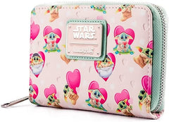 LOUNGEFLY Mandalorian Grogu Vlntns Zip Around Wallet