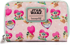 LOUNGEFLY Mandalorian Grogu Vlntns Zip Around Wallet
