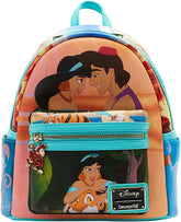 LOUNGEFLY Disney Aladdin Jasmine Princess Scenes Double Strap Shoulder Bag
