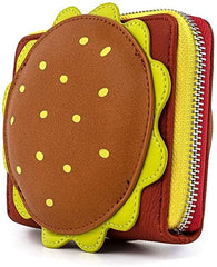 LOUNGEFLY x Nickelodeon Spongebob Plankton Krabby Patty Zip Wallet