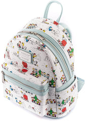 Loungefly Peanuts Happy Holidays WhiteMulti Mini Backpack