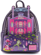 LOUNGEFLY Disney Princess and the Frog Tiana's Place Womens Double Strap Shoulder Bag Purse