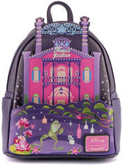 LOUNGEFLY Disney Princess and the Frog Tiana's Place Womens Double Strap Shoulder Bag Purse