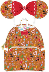 Loungefly Disney Christmas Gingerbread AOP Double Strap Shoulder Bag