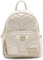 LOUNGEFLY x DC Comics Wonder Woman Metallic Cosplay Mini Backpack