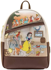 LOUNGEFLY Snow White and the Seven Dwarfs Multi Scene Mini Backpack