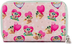 LOUNGEFLY Mandalorian Grogu Vlntns Zip Around Wallet