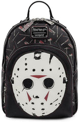 LOUNGEFLY Friday the 13th Jason Mask Womens Double Strap Shoulder Bag Purse