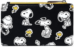 LOUNGEFLY Peanuts Snoopy and Woodstock All Over Print Wallet