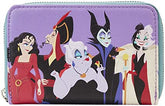 LOUNGEFLY Disney Villains Color Block Zip Around Wallet
