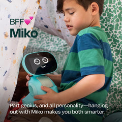 Miko 3: AI-Powered Smart Robot for Kids, STEM Learning Educational Robot, Programmable and Interactive Voice Control Robot with App Control, Coding Apps, Unlimited Games for Girls and Boys Ages 5-12 BLUE
