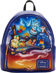 LOUNGEFLY Disney Aladdin 30th Anniversary Women's Double Strap Shoulder Bag Purse
