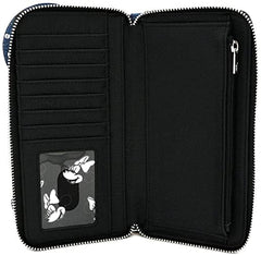 LOUNGEFLY x Minnie Mouse Denim Polka Dot Zip-Around Wallet