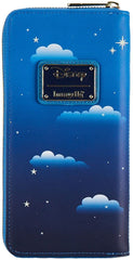 LOUNGEFLY Disney Peter Pan Glow Clock Zip Around Wallet