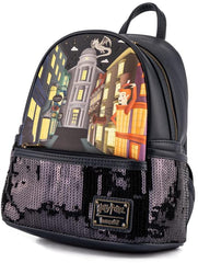 LOUNGEFLY Harry Potter Diagon Alley Sequin Womens Double Strap Shoulder Bag Purse