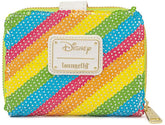LOUNGEFLY Disney Sequin Rainbow Minnie Mouse Zip Around Wallet