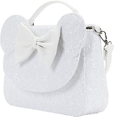 LOUNGEFLY Disney Minnie Sequin Wedding Crossbody Bag