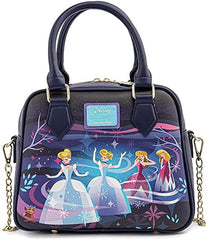 Loungefly Cinderella Castle Chain Strap Blue-Purple Crossbody Bag