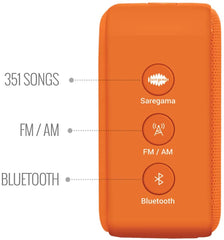 Saregama Carvaan Mini Bluetooth Speaker (Bhagvad Gita, Orange)