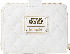 Loungefly Star Wars White Gold Rebel Hardware Zip Around Wallet