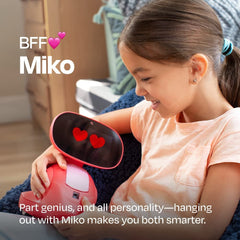 Miko 3: AI-Powered Smart Robot for Kids, STEM Learning Educational Robot, Interactive Voice Control Robot with App Control- RED