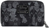 LOUNGEFLY Disney Villains Debossed All Over Print Zip Around Wallet