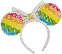 Loungefly Disney Minnie Mouse Rainbow Sequins Ears Headband