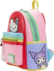 LOUNGEFLY Sanrio Hello Kitty and Friends Color Block Womens Double Strap Shoulder Bag Purse