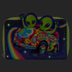 LOUNGEFLY Lisa Frank Cosmic Alien Ride Wallet