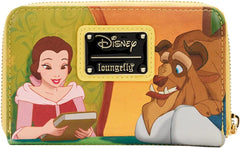 LOUNGEFLY Beauty and the Beast Belle Princess Scenes Zip Around Wallet