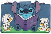 LOUNGEFLY Disney Lilo and Stitch Story Time Duckies Flap Wallet
