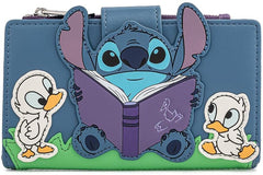 LOUNGEFLY Disney Lilo and Stitch Story Time Duckies Flap Wallet